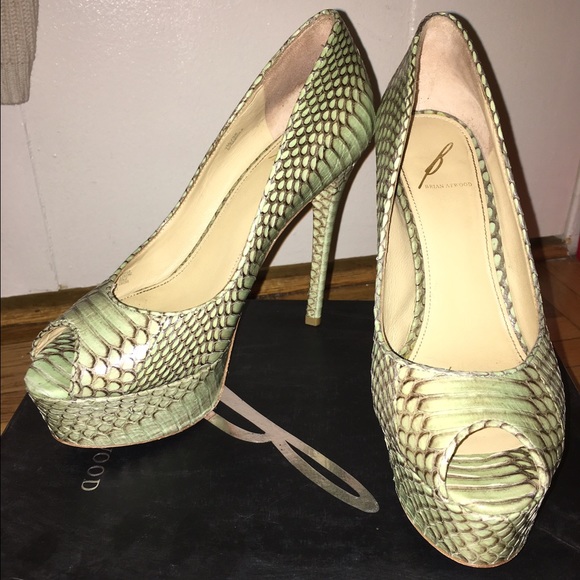 B by Brian Atwood snakeskin platform pumps - Picture 5 of 7