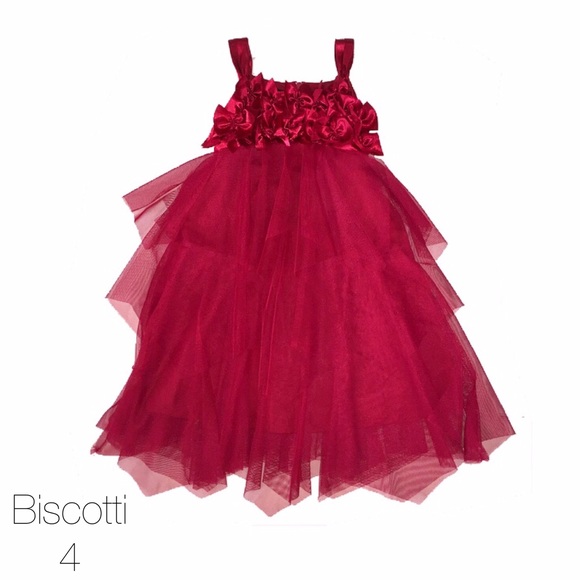 Biscotti Other - Biscotti Maroon Tiered Ruffled Dress Bow Top 4