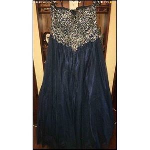 Navy Blue Prom Dress