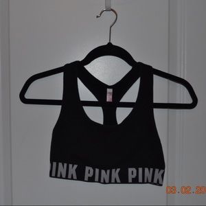 Pink sports bra