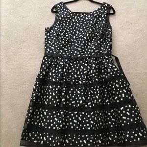 Black and white polka dot dress