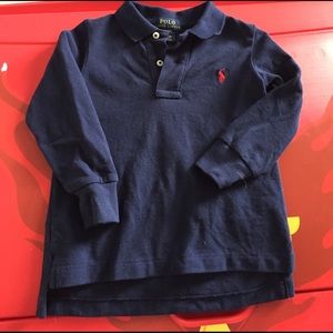 Collared polo navy and red