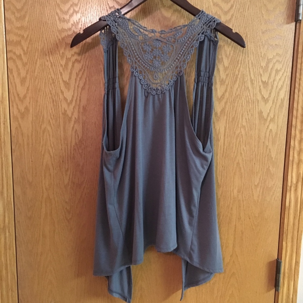Grey Open Vest - Picture 2 of 3