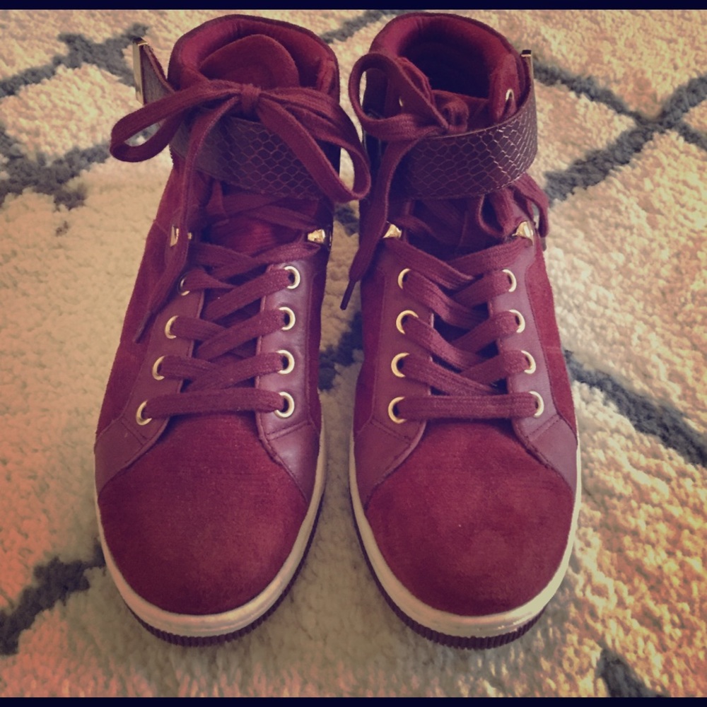 Burgundy Sneakers - Barely Worn!