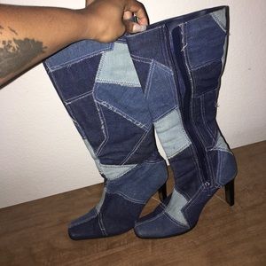 Denim Boot Heels
