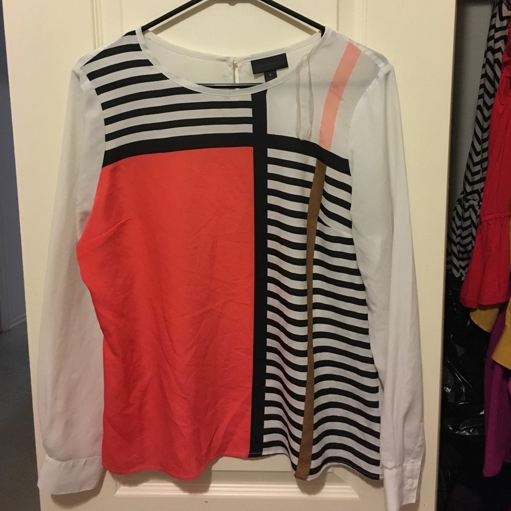 Worthington Long sleeve print shirt size L