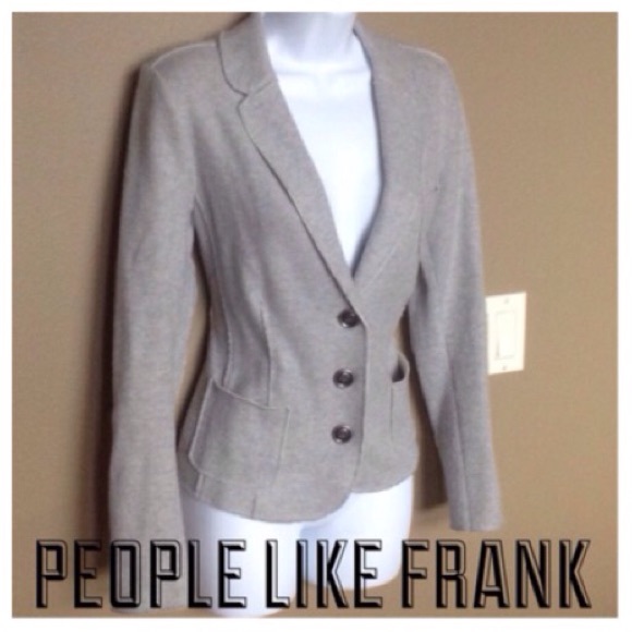 🍃💕People Like Frank Raw Edge French Terry Blazer - Picture 3 of 4