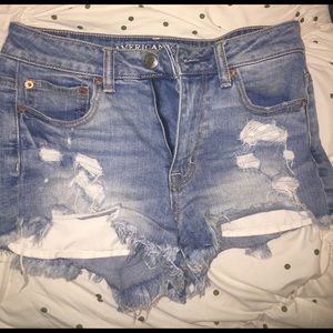 AE Ripped High Waisted Shorts