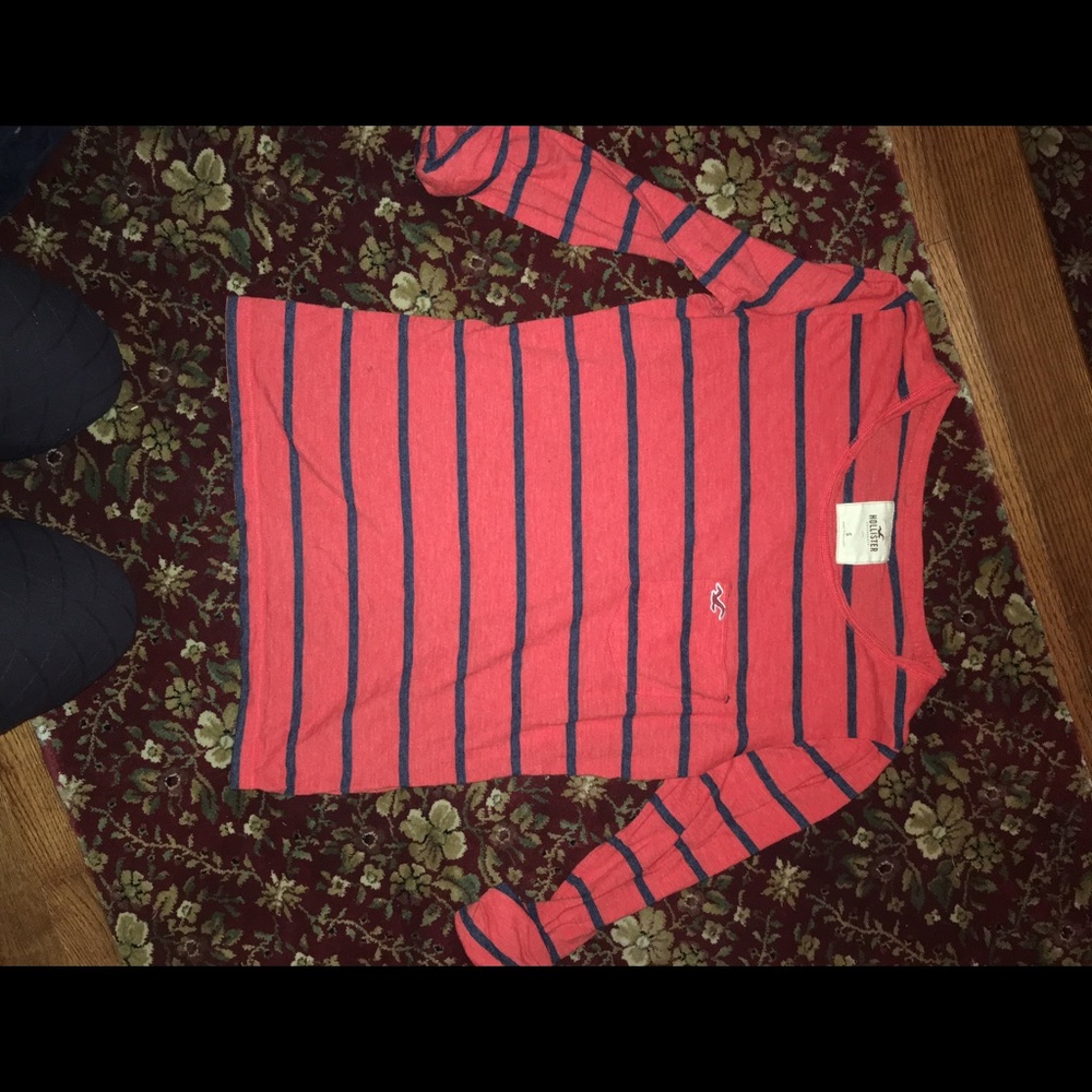 Coral Hollister 1/4 sleeves tshirt