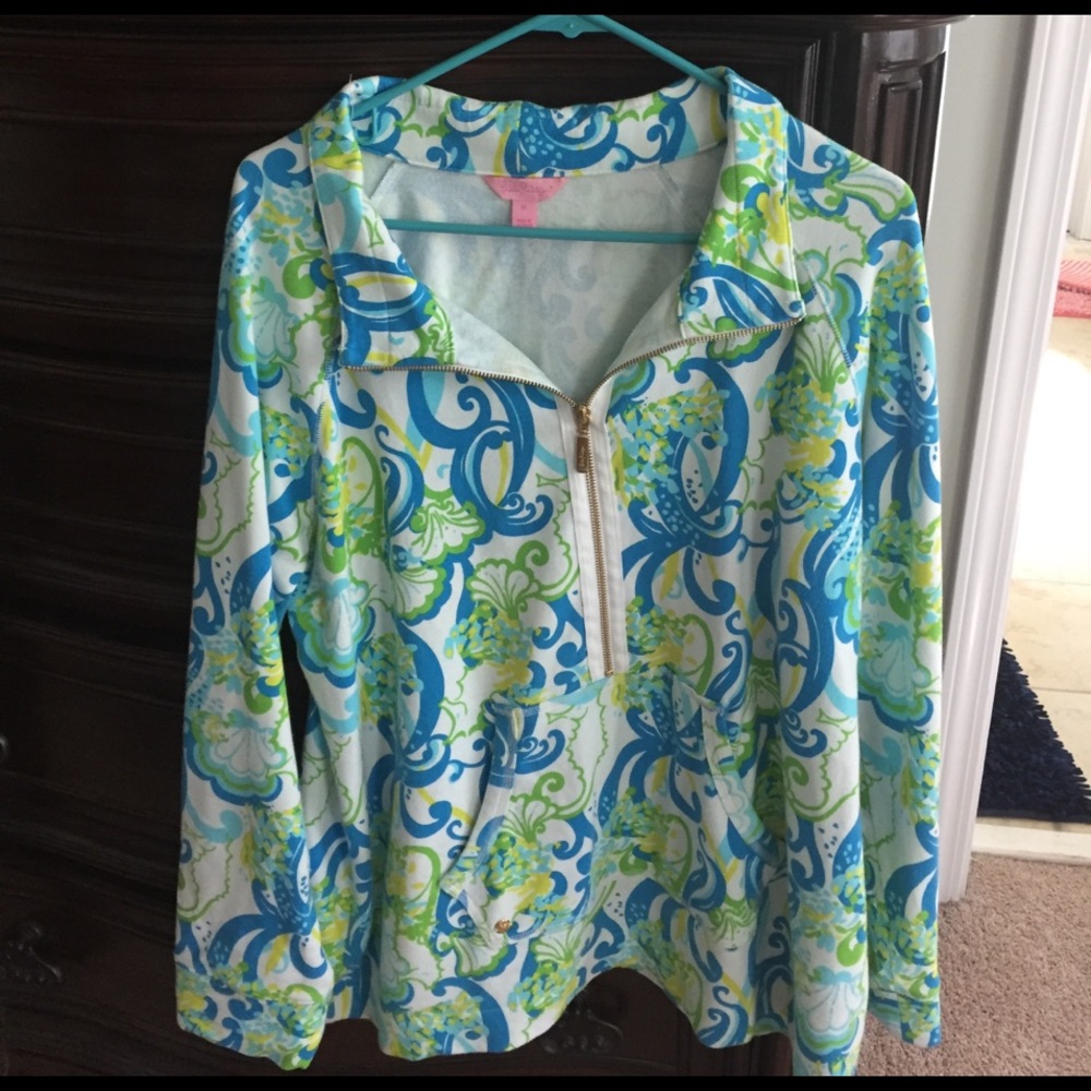 Lilly Pulitzer 3/4 zip sweater