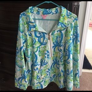 Lilly Pulitzer 3/4 zip sweater