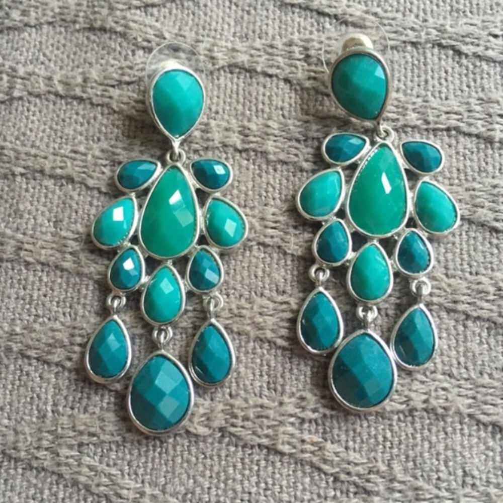 Baublebar Turquoise Chandelier Earrings silver