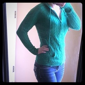 Hooded zip-up sweater from NY&Co. (Size: XS)