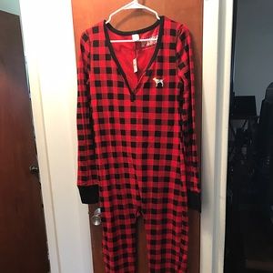 Pink one piece pajamas nwt