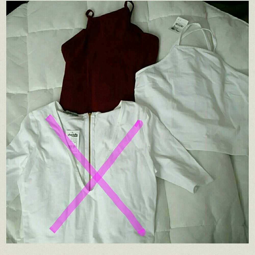 Two New Charlotte Russe crop tops