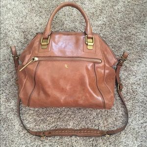 Elliot Lucca Faro satchel  purse tobacco brown