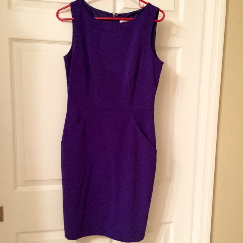 Calvin Klein Purple Sheath Dress with pockets