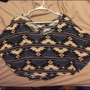 Tribal print crop top