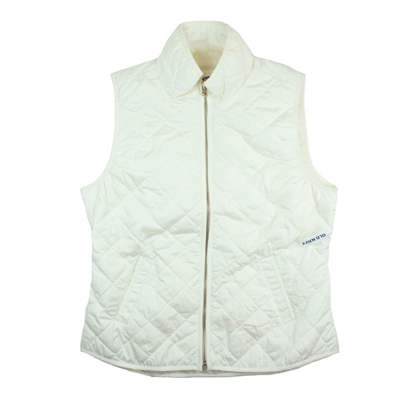 Old Navy Jackets & Blazers - New OLD NAVY Ivory Quilted Vest