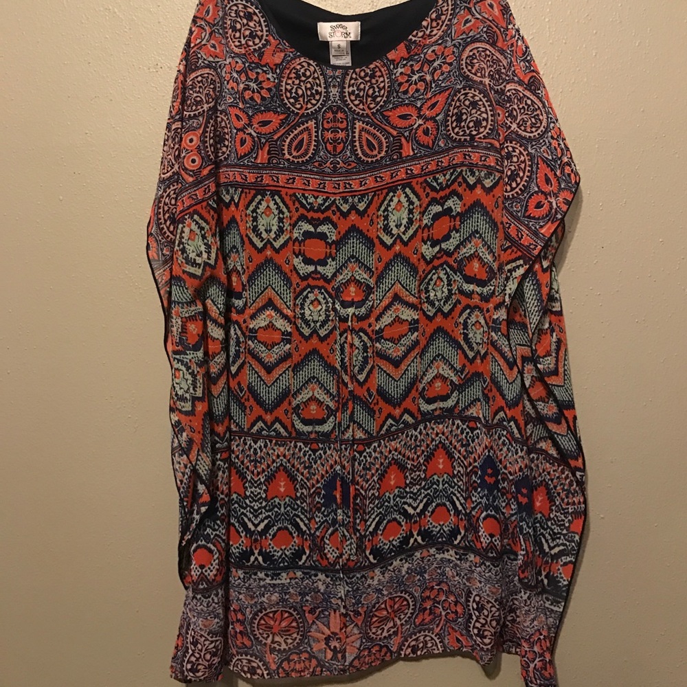 Print swim cover up