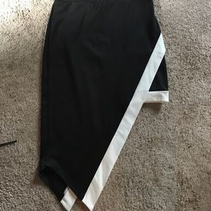 Black and white cross skirt