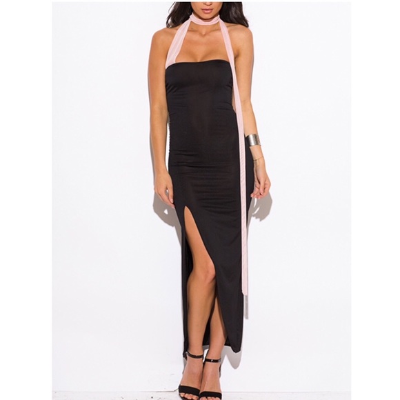 CLEARANCE𗁨BLACK EVENING MAXI DRESS - Picture 4 of 6