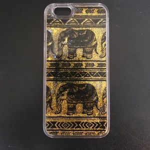 iPhone 6S Gold Gillter Gel Phone Case