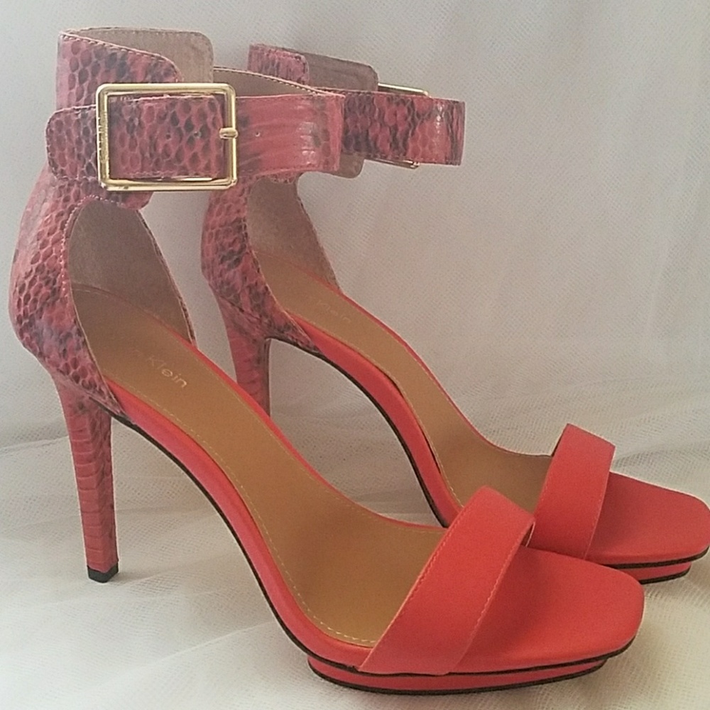 Vable Deep Coral Dress Sandal by, Calvin Klein 💙