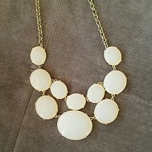 Gold & White Resin statement necklace