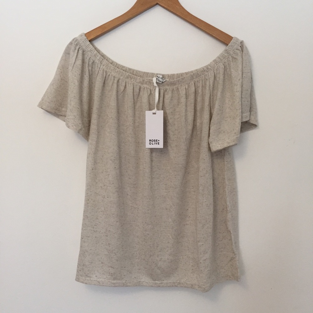 Rose + Olive • Off the Shoulder Top - Picture 1 of 3