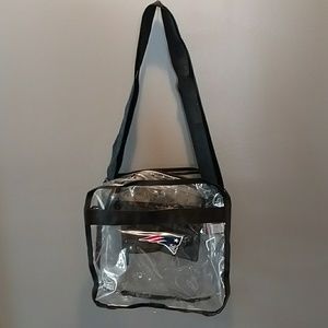 Clear Plastic bag with Patriots Logo for game day!
