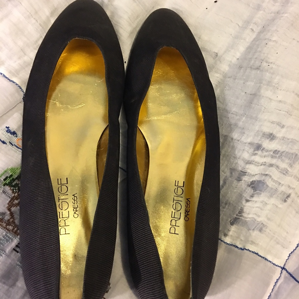 Carressa black fabric flats