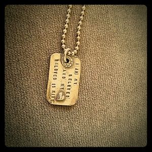 Sterling Silver SOS Necklace 18" chain