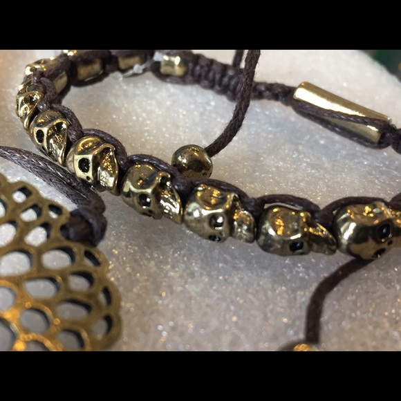 Brandy Melville Jewelry Brandy Melville Brown Gold Cord Bracelets