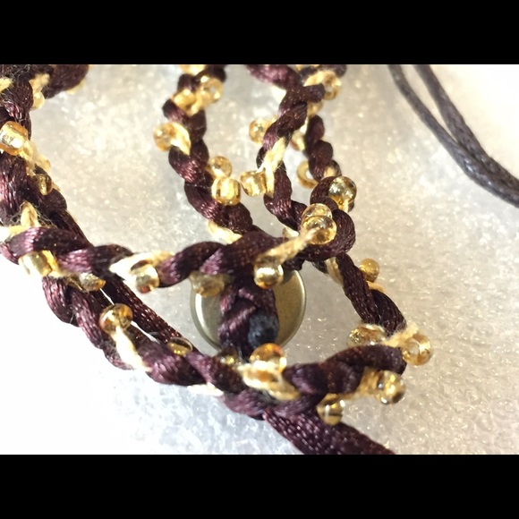 Brandy Melville Jewelry Brandy Melville Brown Gold Cord Bracelets