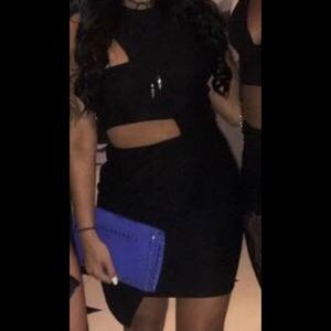 Black cut out dress