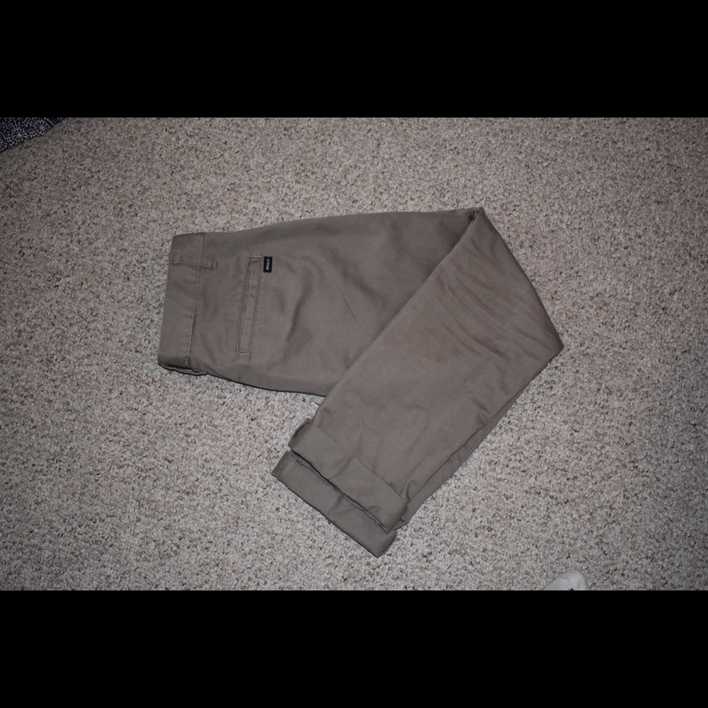 RVCA beige slim fit chino pants
