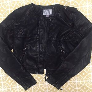 Like New feaux leather moto jacket