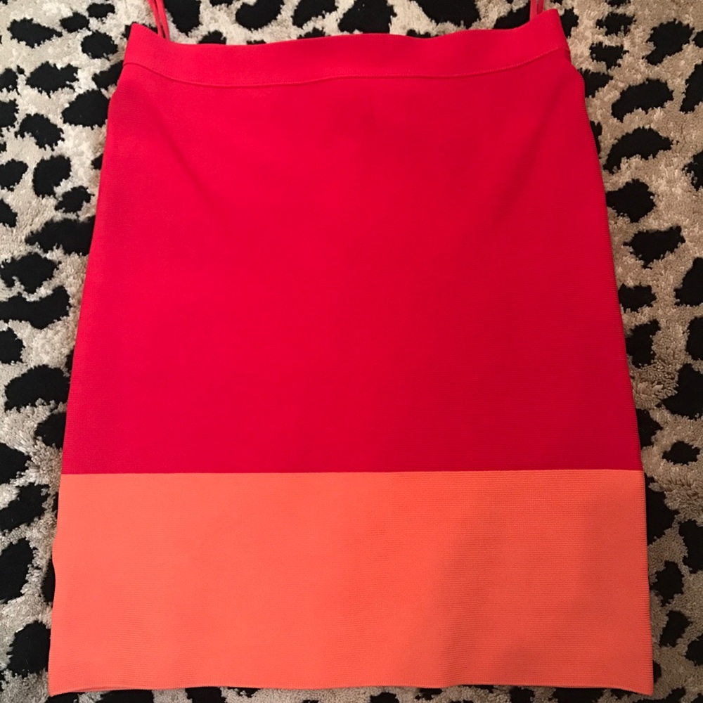 BCBG color block power skirt