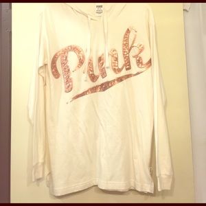 Cream VS PINK oversized hoodie
