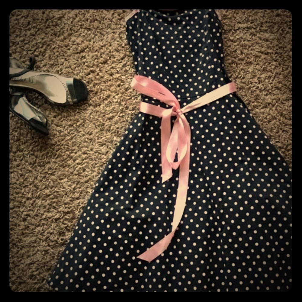 Cute pink polkadot dress