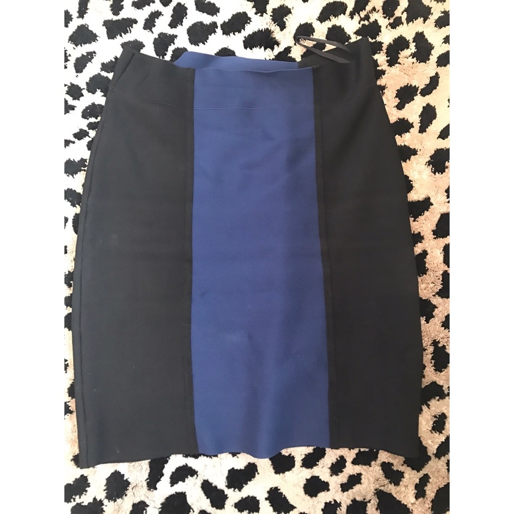 BCBG color block power skirt