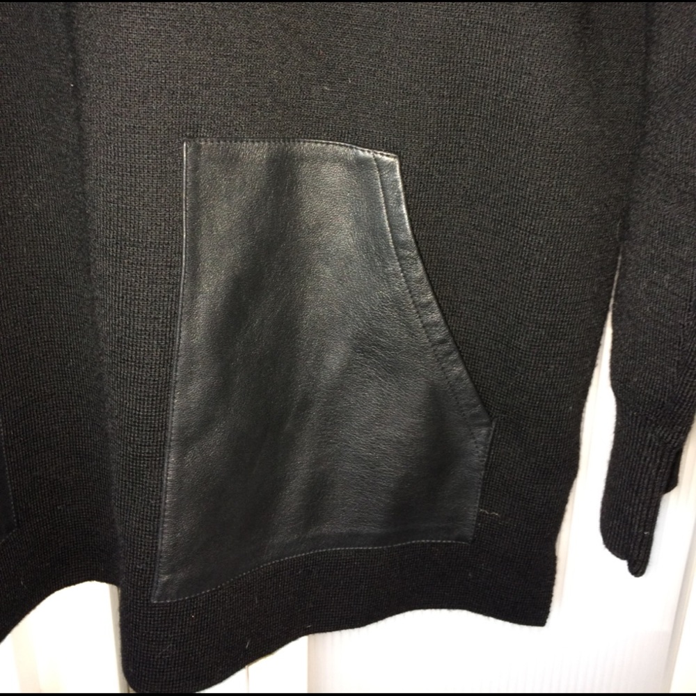 J crew Sweater with leather patch pockets