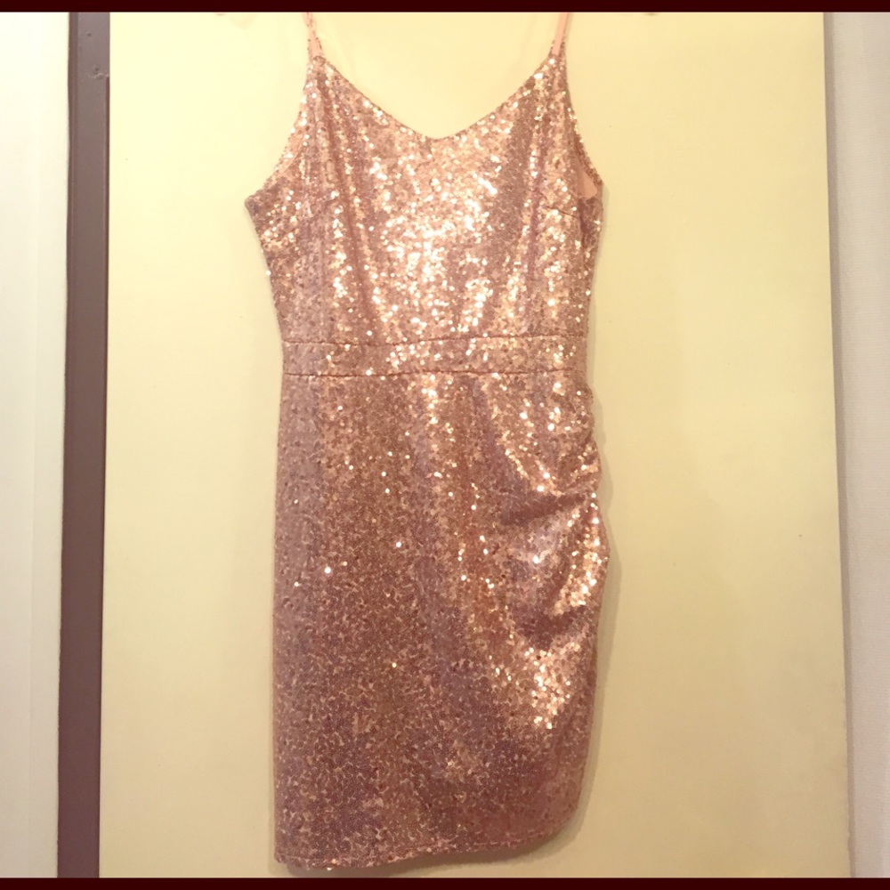 Gold Sequence Mini Dress