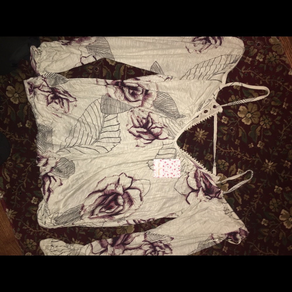 Long sleeve off the shoulder Free People top