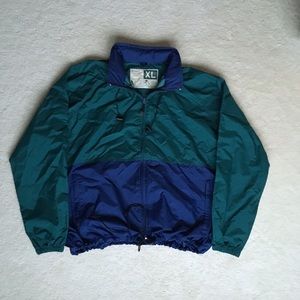 WearGuard Dark Blue and Green Windbreaker