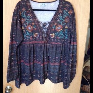 Maurice's romantic long sleeve top