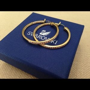 Swarovski hoops Sommerset Pierced Earrings, Medium