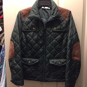 Green aviator jacket with