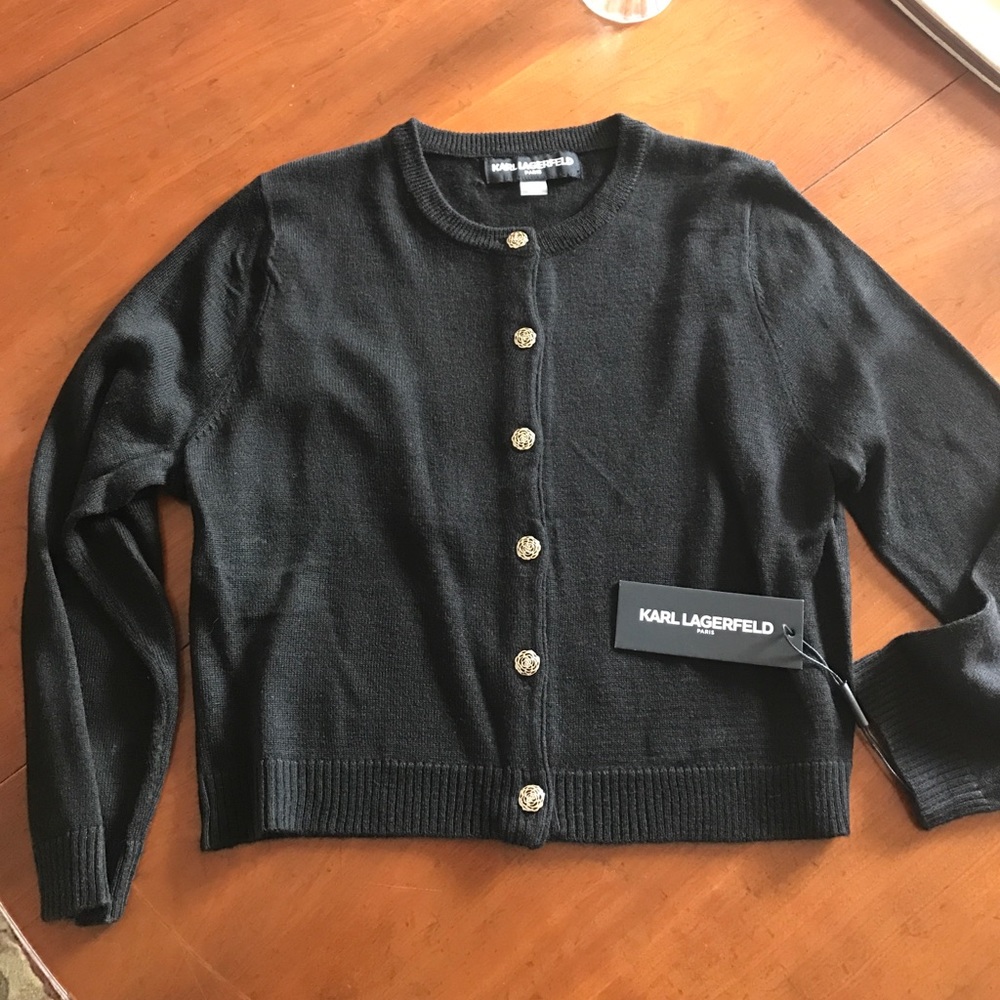 NWT Karl Lagerfeld Cropped Sweater